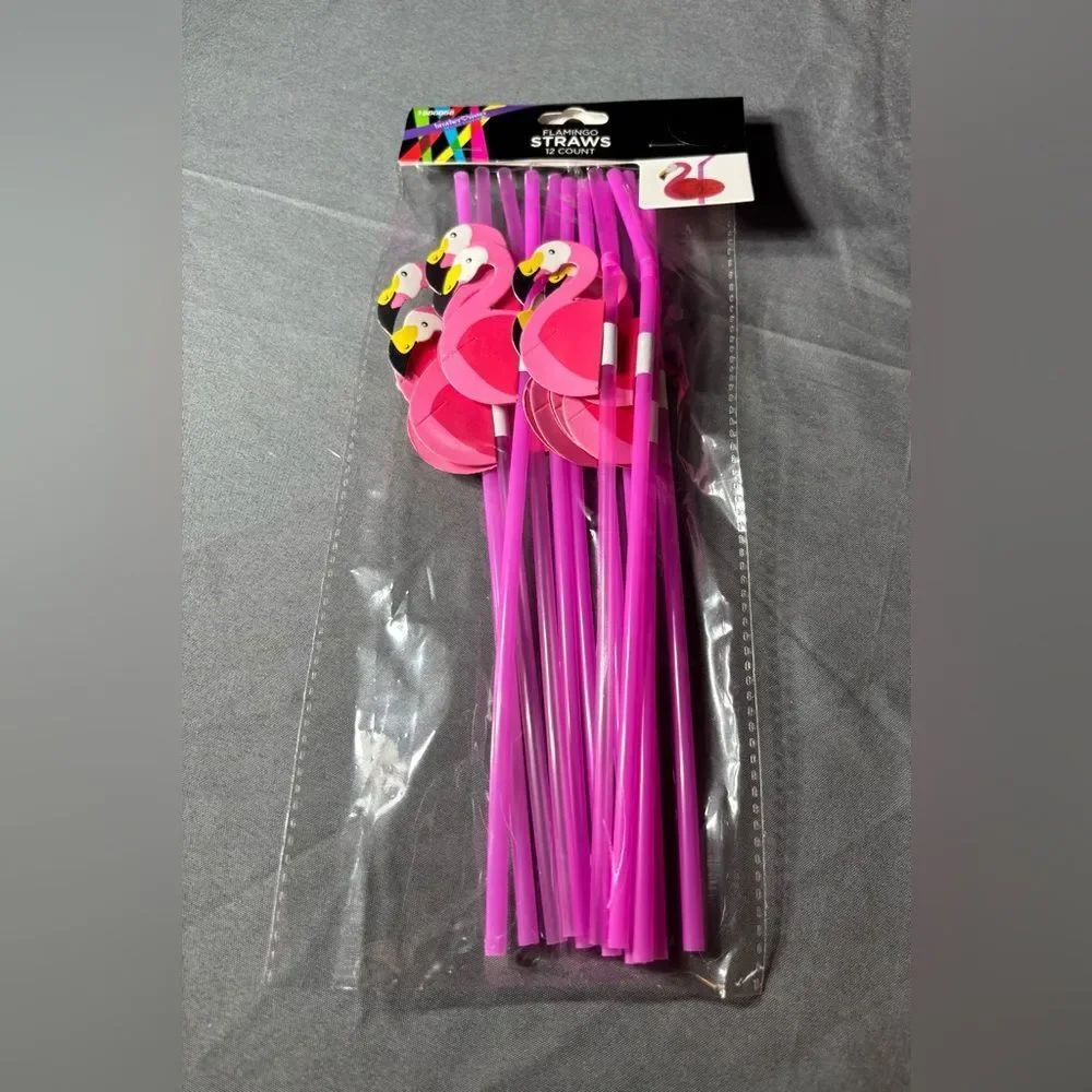 5 pc NEW Flamingo-Themed Party Supplies Set - Pink